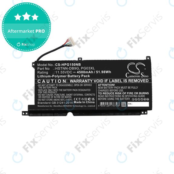 Batéria pre HP Pavilion Gaming 15,16, Spectre X360 15, 4500mAh, Li-Pol, 11.55V, 3ICP6/60/72, HQ