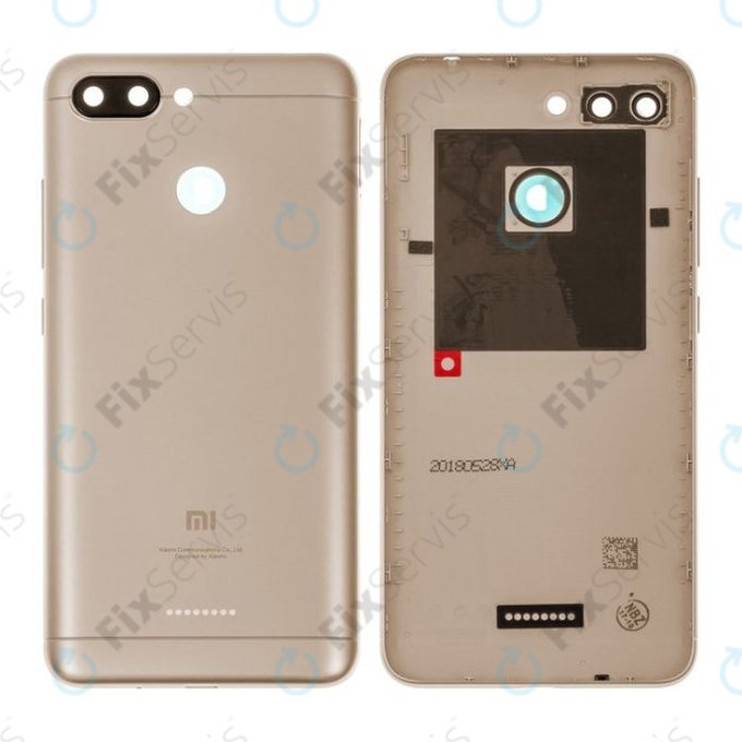 Xiaomi Redmi 6 - Batériový Kryt (Gold) - 552228800021, 552226500021 Genuine Service Pack