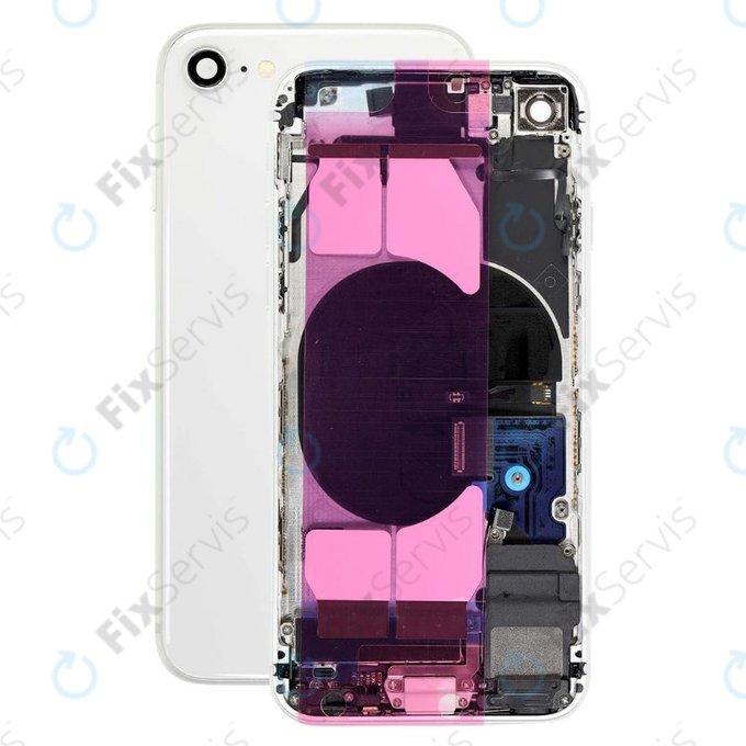 Apple iPhone 8 - Zadný Housing s Malými Dielmi (Silver)
