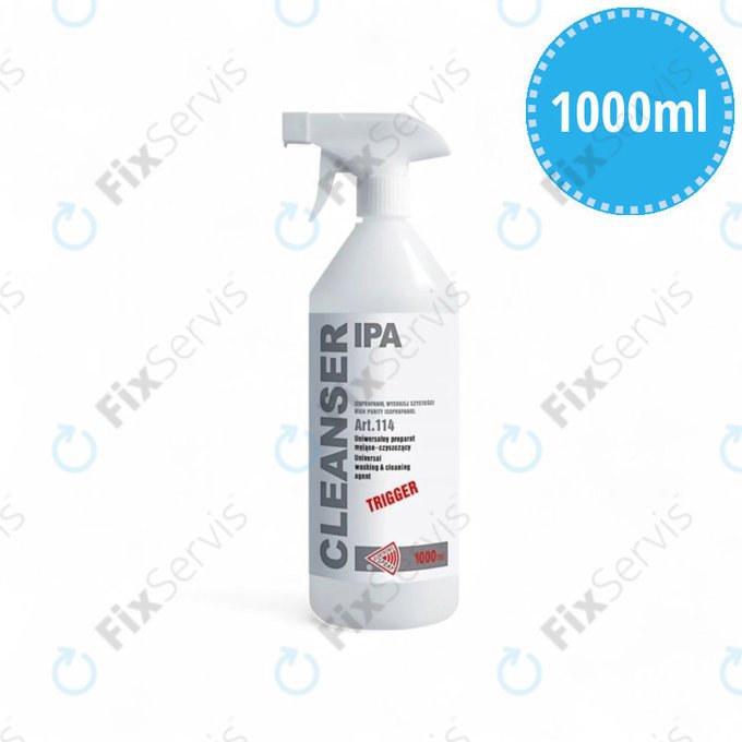 Izopropanol 100% s rozprašovačom, 1000 ml, Cleanser IPA