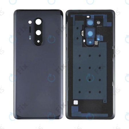 OnePlus 8 Pro - Batériový Kryt + Sklíčko Zadnej Kamery (Onyx Black)