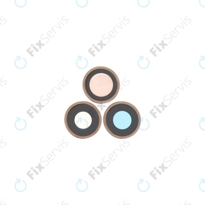 Apple iPhone 16 Pro, 16 Pro Max - Sklíčko Zadnej Kamery s Rámom (Desert Titanium) - 3ks