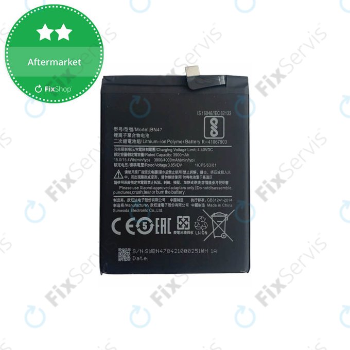 Xiaomi Mi A2 Lite (Redmi 6 Pro) - Batéria BN47 4000mAh