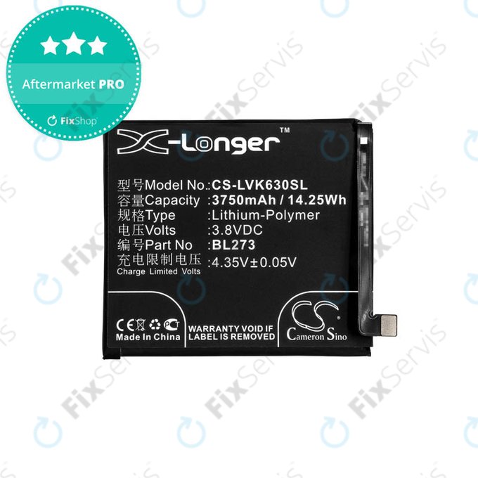 Lenovo K6 Note - Batéria BL273 3750mAh HQ