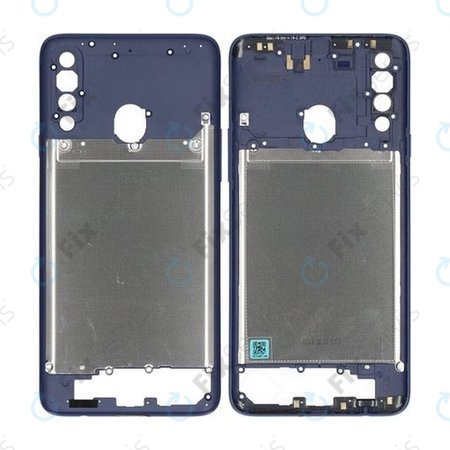 Samsung Galaxy A20s A207F - Stredný Rám (Blue) - GH81-17791A Genuine Service Pack