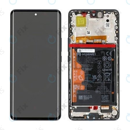 Huawei Nova 9 - LCD Displej + Dotykové Sklo + Rám + Batéria (Black) - 02354NUJ