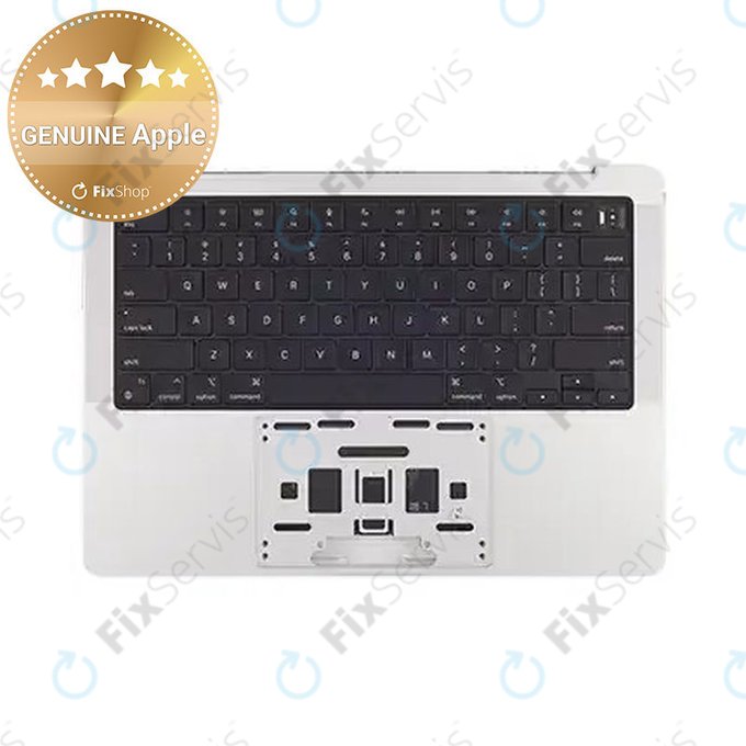 Horný rám klávesnice pre MacBook Pro 14", A2918 (Late 2023), s klávesnicou US a batériou, Silver, 661-35709, Genuine Apple