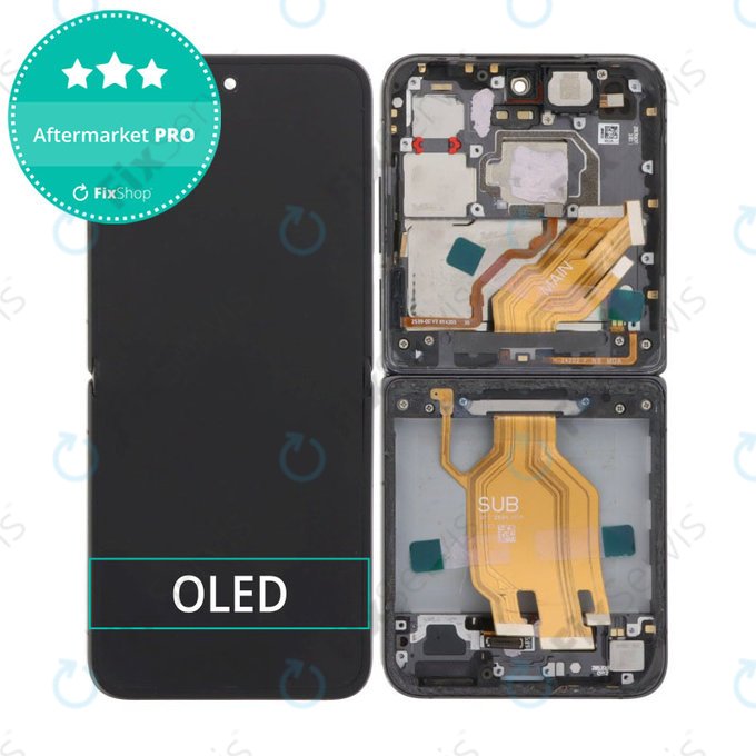 Xiaomi Mix Flip 2405CPX3DC - LCD Displej + Dotykové Sklo + Rám (Black) OLED