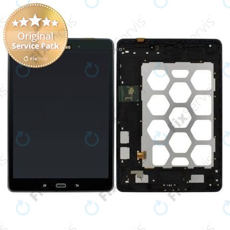 Samsung Galaxy Tab A 9.7 T550 - LCD Displej + Dotykové Sklo + Rám (Black) - GH97-17400D Genuine Service Pack