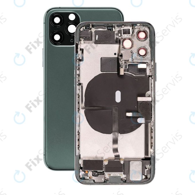 Apple iPhone 11 Pro - Zadný Housing s Malými Dielmi (Green)