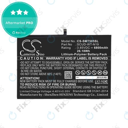 Batéria pre Samsung Galaxy Tab A7, 6800mAh, Li-Pol, 3.85V, SCUD-WT-N19, HQ
