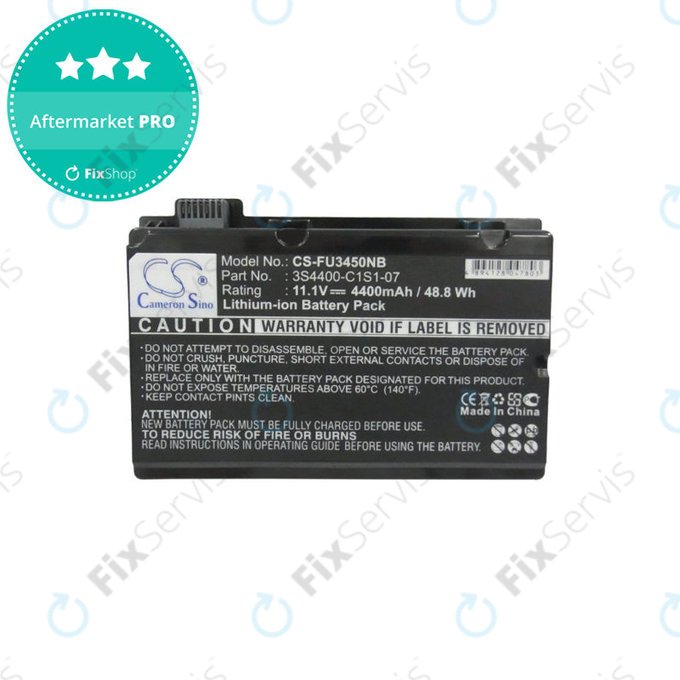 Batéria pre Fujitsu Amilo Pi3450, Amilo Pi3525, Amilo Pi3540, 4400mAh, Li-Ion, 11.1V, 3S4400-C1S1-07, HQ