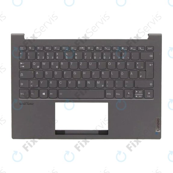 Lenovo ThinkBook 13X ITG - Kryt C (Armrest) + Klávesnica DE (Slate Gray) - 77034096 Genuine Service Pack
