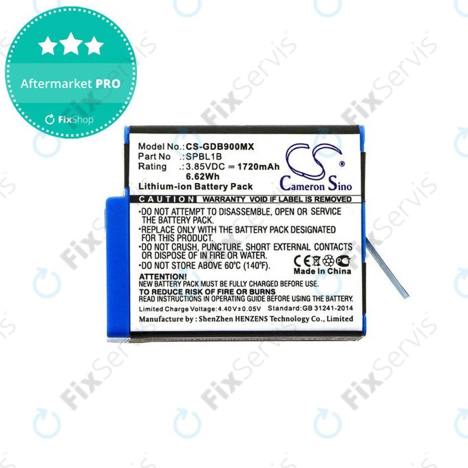 Batéria pre Gopro Hero 9, 11, 1720mAh, Li-Ion, 3.85V, SPBL1B, HQ
