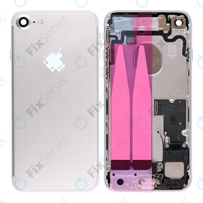 Apple iPhone 7 - Zadný Housing s Malými Dielmi (Silver)