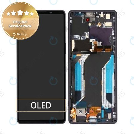 Sony Xperia 1 IV XQCT54 - LCD Displej + Dotykové Sklo + Rám (Violet) - A5046144A Genuine Service Pack