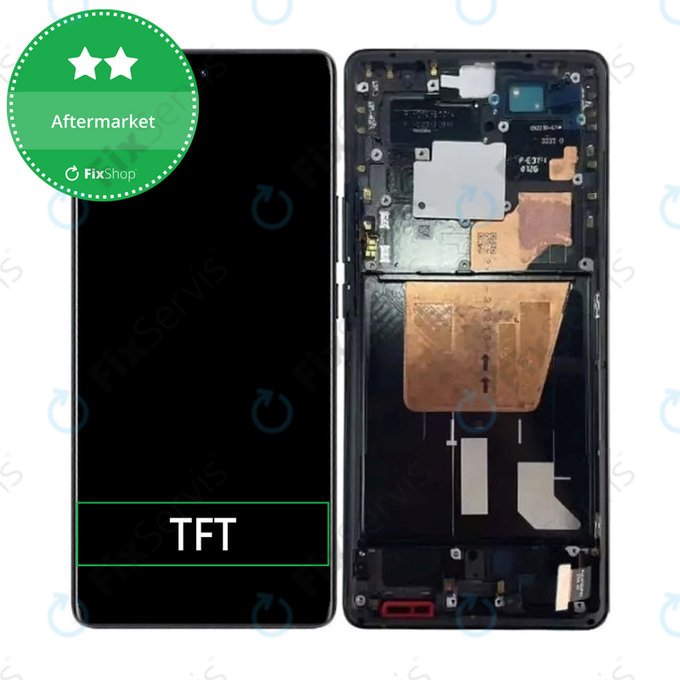 Vivo X80 Pro V2185A V2145 - LCD Displej + Dotykové Sklo + Rám (Cosmic Black) TFT