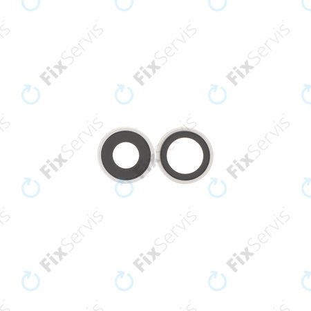 Apple iPhone 17 - Sklíčko Zadnej Kamery s Rámom (White) - 2ks