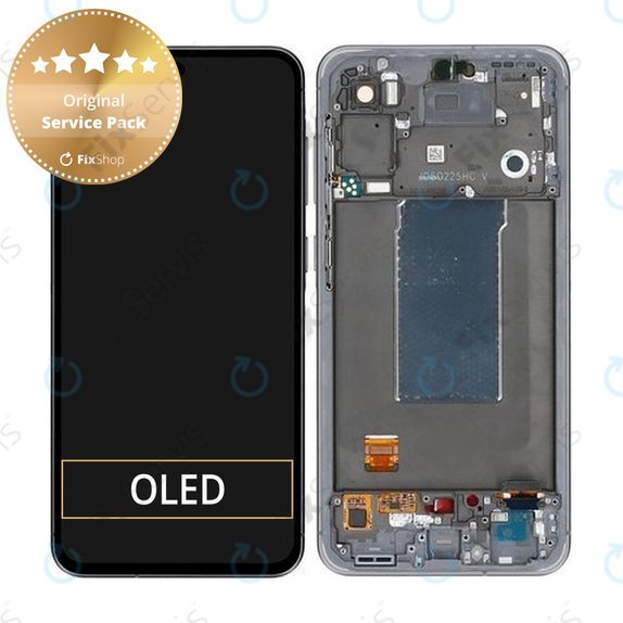 Samsung Galaxy A56 A566E - LCD Displej + Dotykové Sklo + Rám (Awesome Graphite) - GH82-36829A Genuine Service Pack