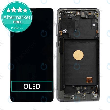 Samsung Galaxy Note 10 Lite N770F - LCD Displej + Dotykové Sklo + Rám (Aura Black) OLED