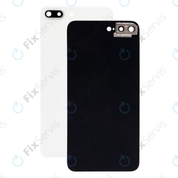 Apple iPhone 8 Plus - Sklo Zadného Housingu s Držiakom Kamery (Silver)