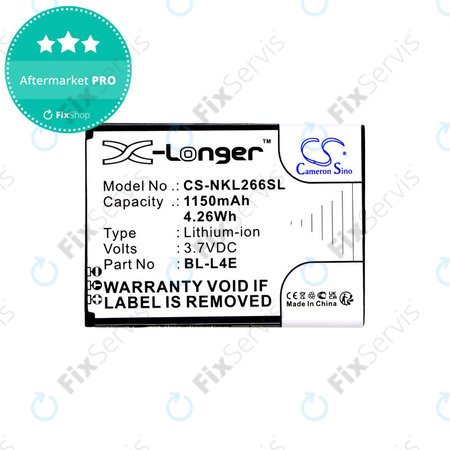 Batéria pre Nokia 2660 Flip 4G, 1150mAh, Li-Ion, 3.7V, BL-L4E, HQ