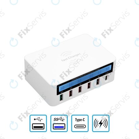 WLX-818F Servisná nabíjacia stanica s USB 3.0 a USB-C
