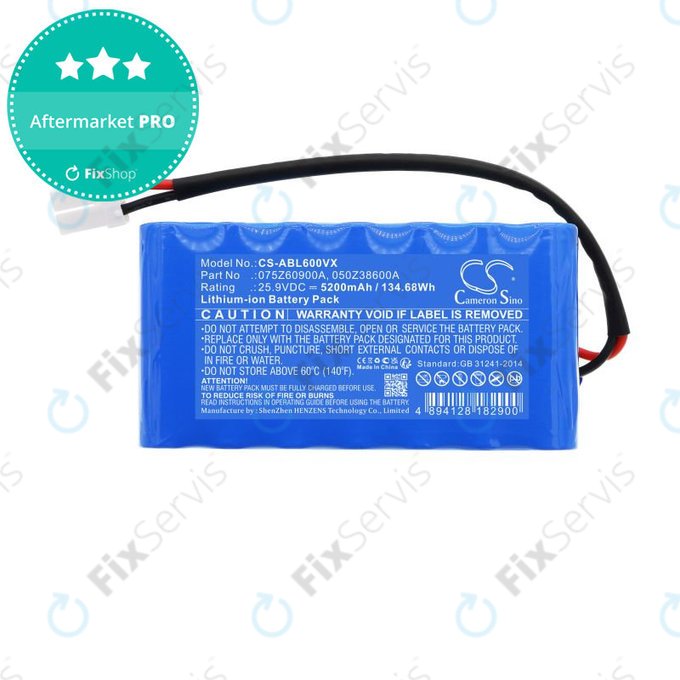 Batéria pre Wiper i130S, Ambrogio Twenty Elite, 5200mAh, Li-Ion, 25.9V, 075Z60900A, HQ