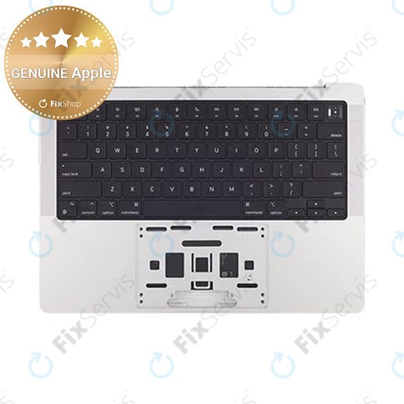 Horný rám klávesnice pre MacBook Pro 14", A2442 (Late 2021), A2779 (Early 2023), s klávesnicou US a batériou, Silver, 661-21973, Genuine Apple