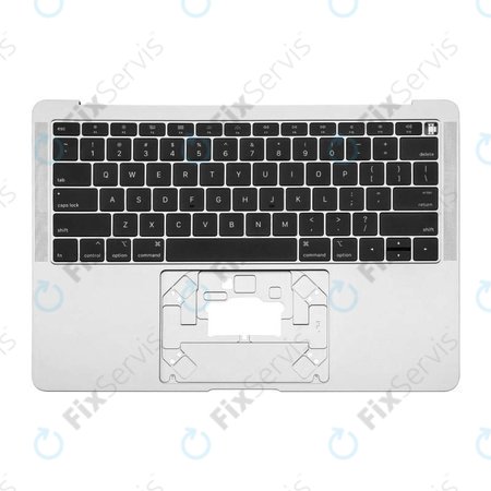 Apple MacBook Air 13" A1932 (2018 - 2019) - Horný Rám Klávesnice + Klávesnica US (Silver)