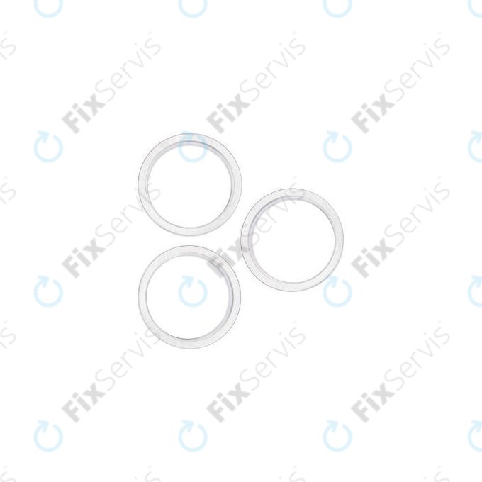 Apple iPhone 13 Pro, 13 Pro Max - Rám Sklíčka Zadnej Kamery (Silver) - 3ks