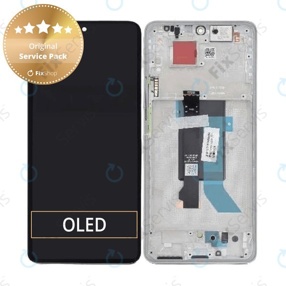 Xiaomi Poco X7 24095PCADG - LCD Displej + Dotykové Sklo + Rám (Silver) - 5600030O16P00 Genuine Service Pack