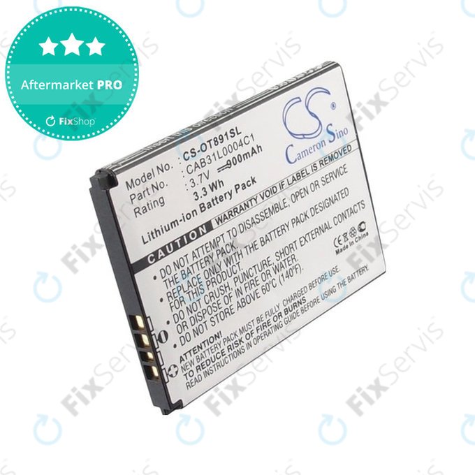 Batéria pre Alcatel One Touch, OT, TCL A, Vodafone, 900mAh, Li-Ion, 3.7V, CAB31L0004C1, HQ