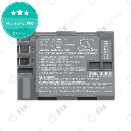 Batéria pre Nikon D100, D200, D50, D70, D70s, D80, D300S, D700, D90, D300, 1500mAh, Li-Ion, 7.4V, EN-EL3e, HQ