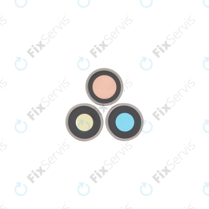 Apple iPhone 16 Pro, 16 Pro Max - Sklíčko Zadnej Kamery s Rámom (Natural Titanium) - 3ks