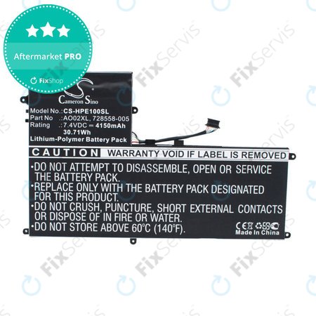 Batéria pre HP ElitePad 1000, ElitePad 1000 G2, UltraBook Ao02xl Series, 4150mAh, Li-Pol, 7.4V, AO02XL, HQ