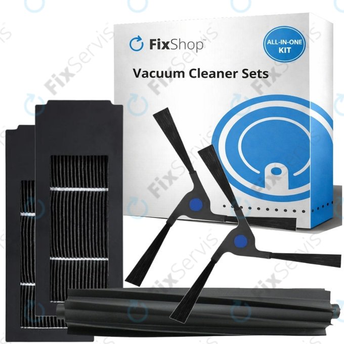 Sada náhradných dielov pre Ecovacs Deebot X2 Omni (1x Hlavná kefa, 2x Filter, 2x Bočná kefa)
