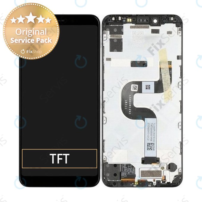 Xiaomi Mi A2 - LCD Displej + Dotykové Sklo + Rám (Black) - 5606100530B6 Genuine Service Pack