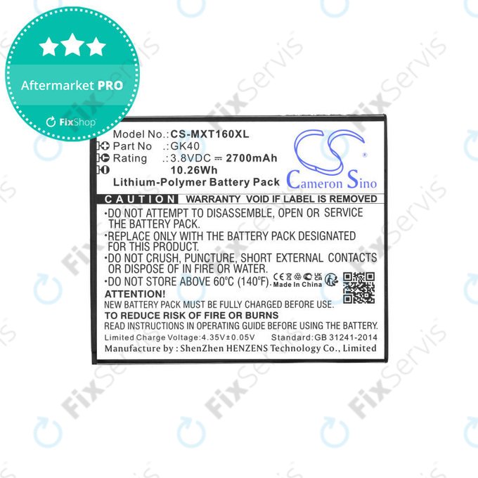 Motorola Moto E4 XT1761 - Batéria GK40 2700mAh HQ