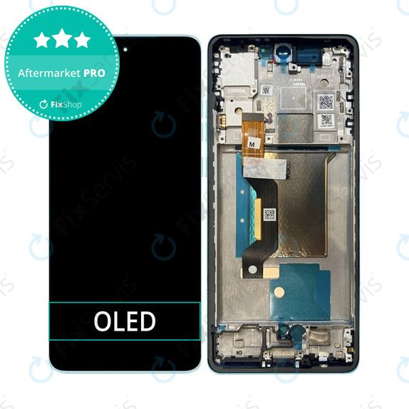 Motorola Edge 60 Fusion - LCD Displej + Dotykové Sklo + Rám (Amazonite) OLED