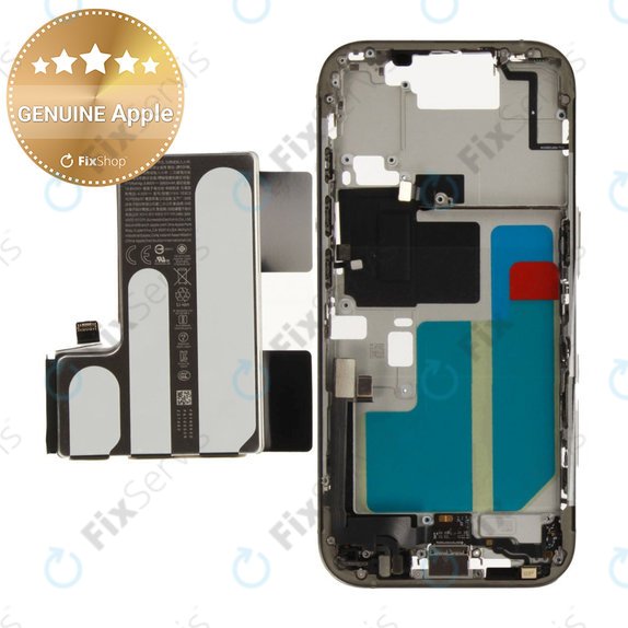 Stredný Rám s Batériou pre iPhone 16 Pro | Natural Titanium | ZD076-00692 | Genuine Apple