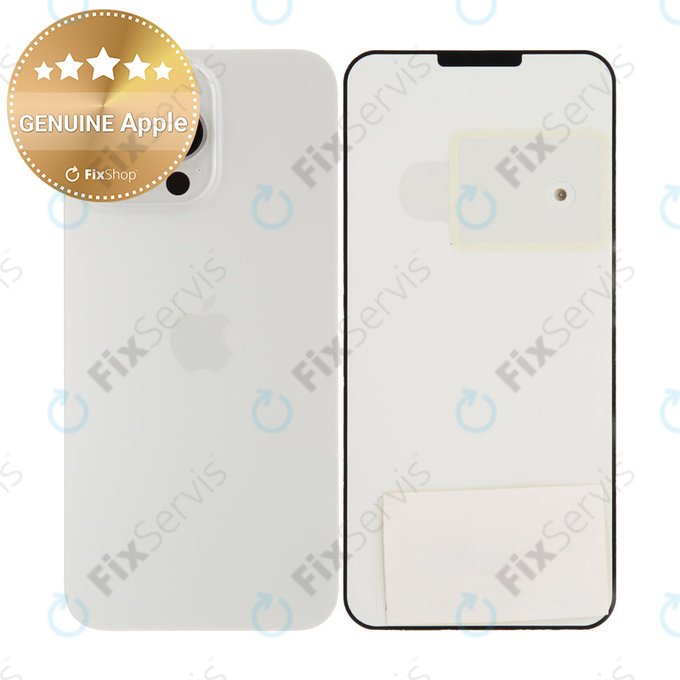 Sklo Zadného Housingu pre iPhone 15 Pro Max | White Titanium | 661-36908 | Genuine Apple