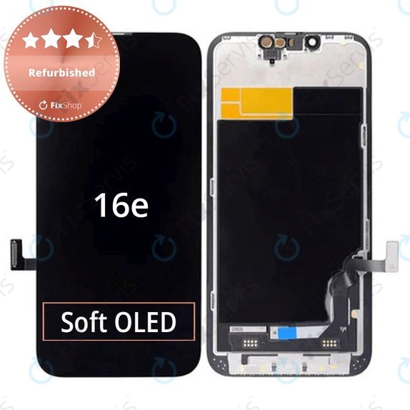 Displej pre iPhone 16e, Dotykové sklo s rámom, Refurbished