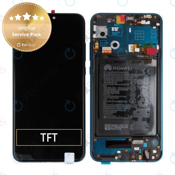 Huawei Honor 9X Lite - LCD Displej + Dotykové Sklo + Rám + Batéria (Emerald Green) - 02353QJT Genuine Service Pack