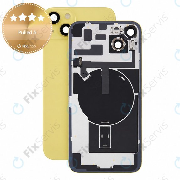 Sklo zadného housingu pre iPhone 14 Plus, Yellow, Pulled A