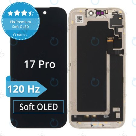 Displej Soft OLED 120Hz pre iPhone 17 Pro - Dotykové sklo + Rám, DIAGNOSTIC