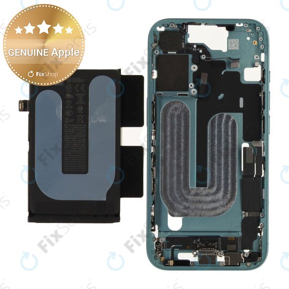 Stredný Rám s Batériou pre iPhone 16 | Green | ZD076-00683 | Genuine Apple