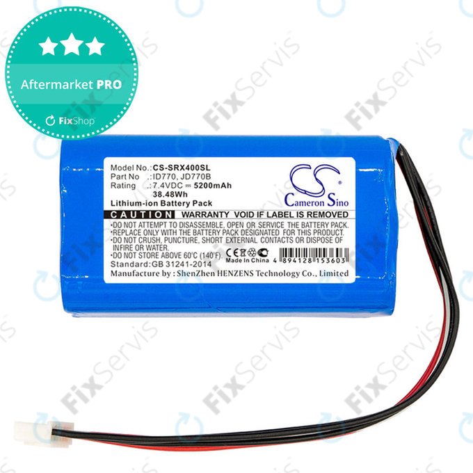 Batéria pre Sony Srs-Xb40, Srs-Xb41, 5200mAh, Li-Ion, 7.4V, ID770, HQ