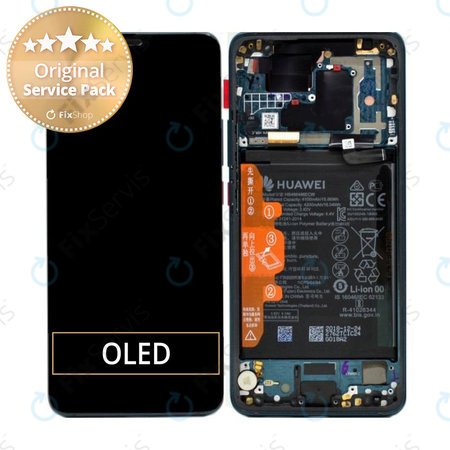 Huawei Mate 20 Pro - LCD Displej + Dotykové Sklo + Rám + Batéria (Emerald Green) - 02352GGB Genuine Service Pack