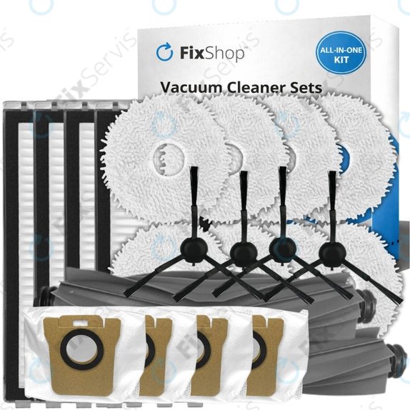 Sada náhradných dielov pre Xiaomi Dreame L20 Ultra, X20 Pro, X20 Pro Plus (2x Hlavná kefa, 4x Filter, 4x Bočná kefa - čierna, 8x Mopovacia utierka, 4x Prachové vrecko)